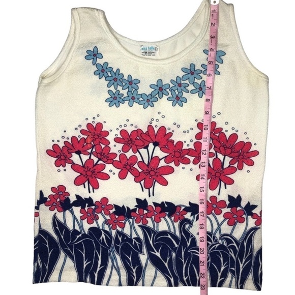 Vintage Floral Tank Top Women’s Sz L - Picture 6 of 6